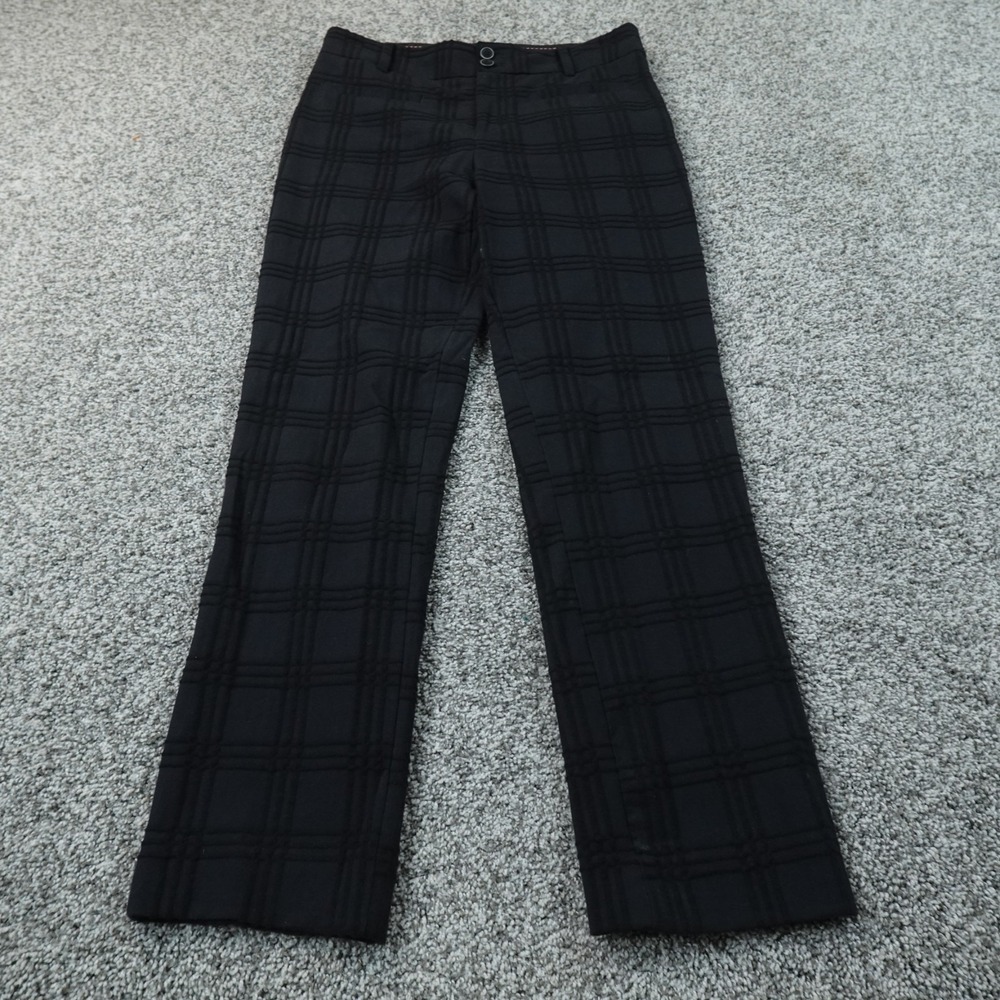 Anthropologie Pants Womens 2 Black Knit Chino Trouser Slim Straight Leg Stretch